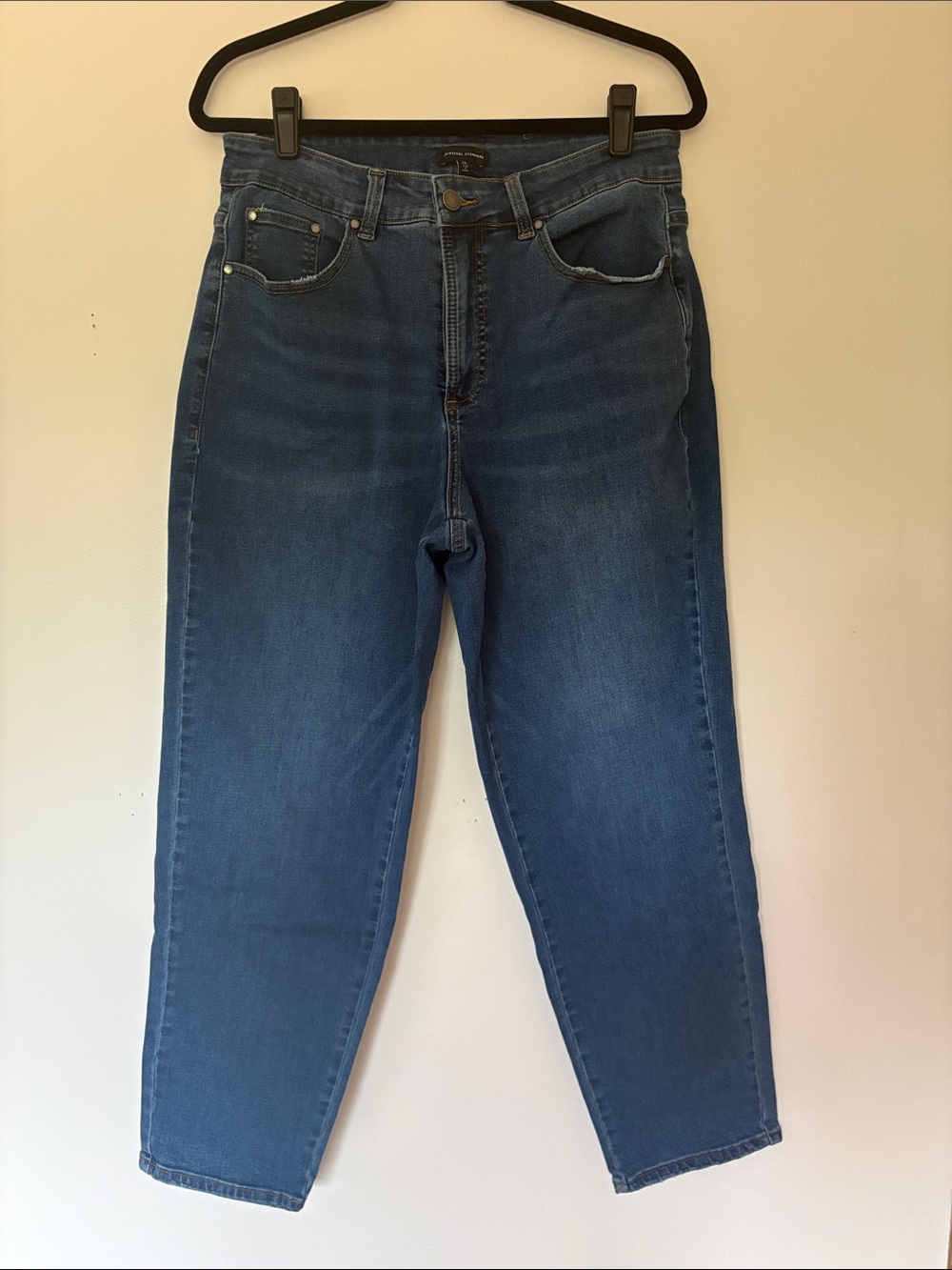 Universal Standard Slim Straight Jeans in Mid Blue
